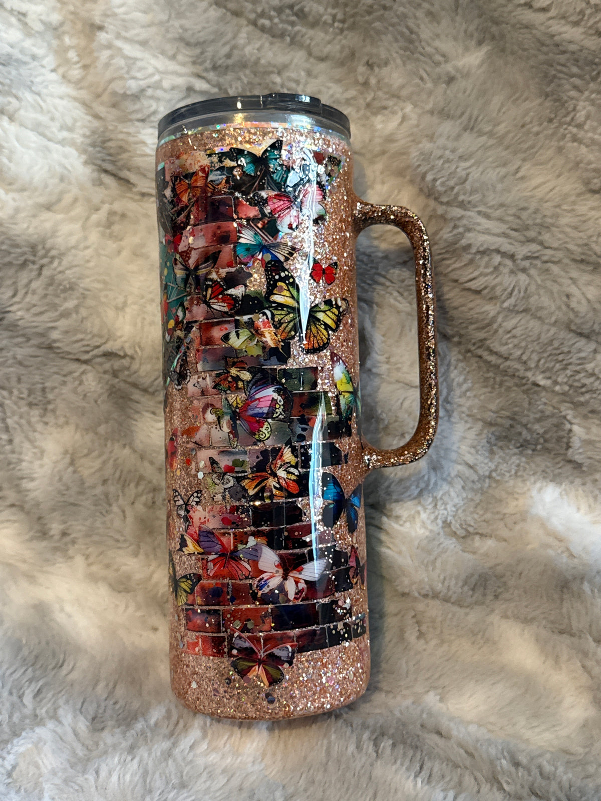 Pray More, Worry Less | Faith & Butterfly Tumbler 🦋✨