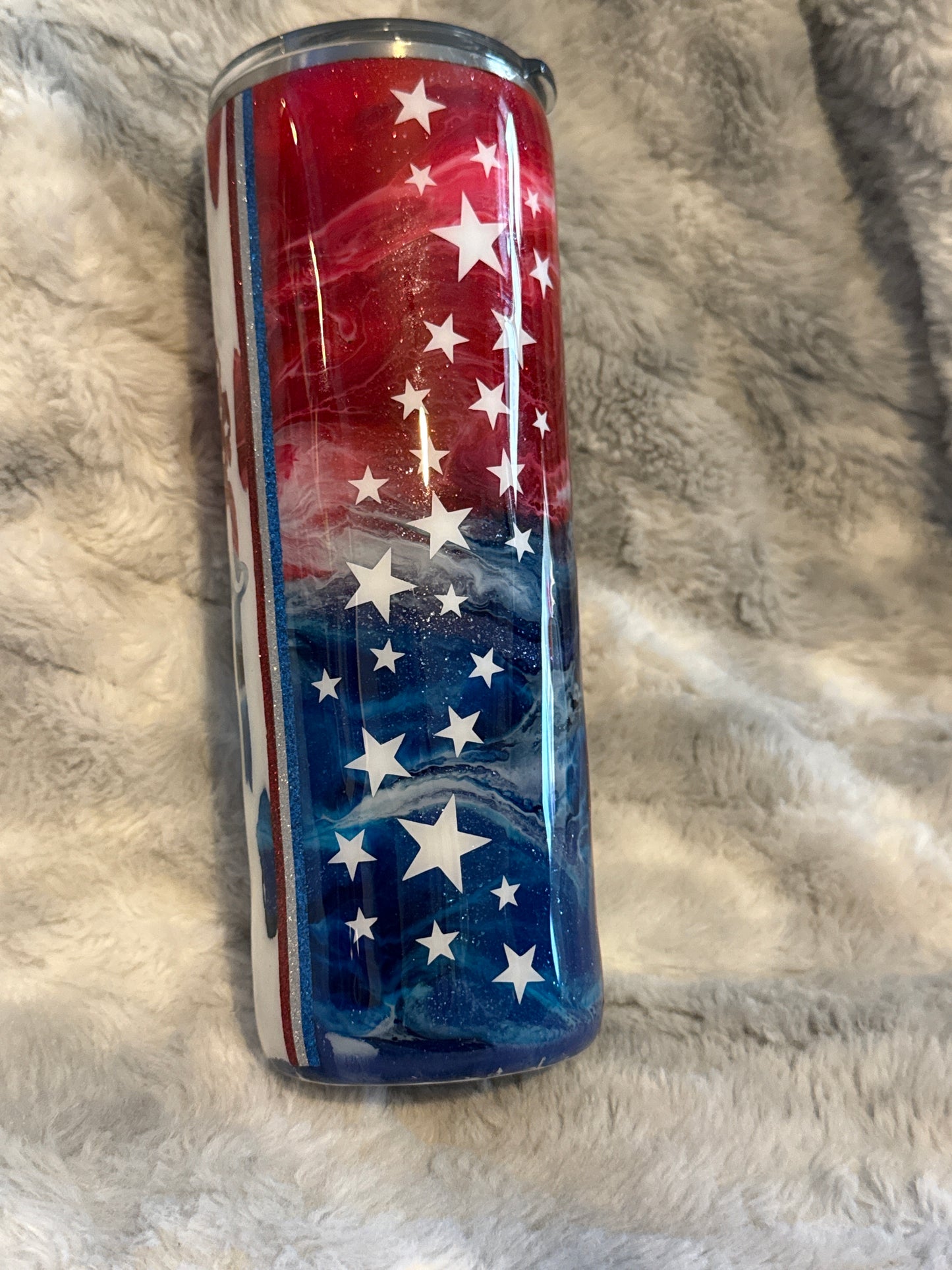 Freedom Blooms | Patriotic Red, White & Blue Tumbler❤️🤍💙✨