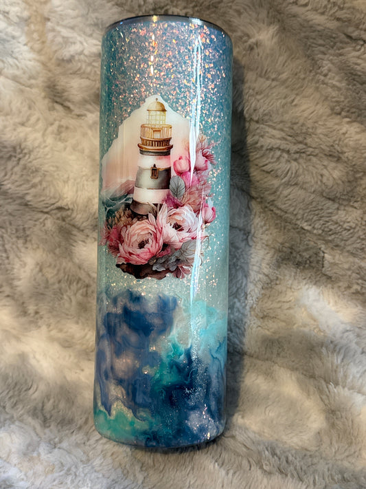 Let Be | Coastal Lighthouse Tumbler 🌊 💕✨