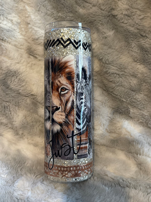 Born to Be Wild | Golden Safari Tumbler 🦁🦓🐆✨