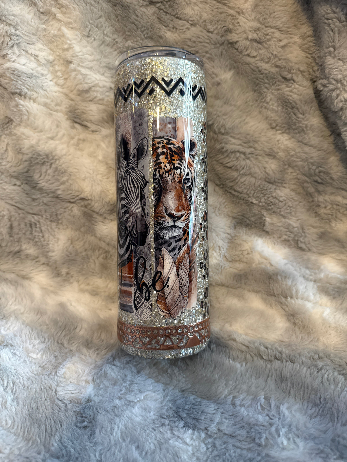 Born to Be Wild | Golden Safari Tumbler 🦁🦓🐆✨