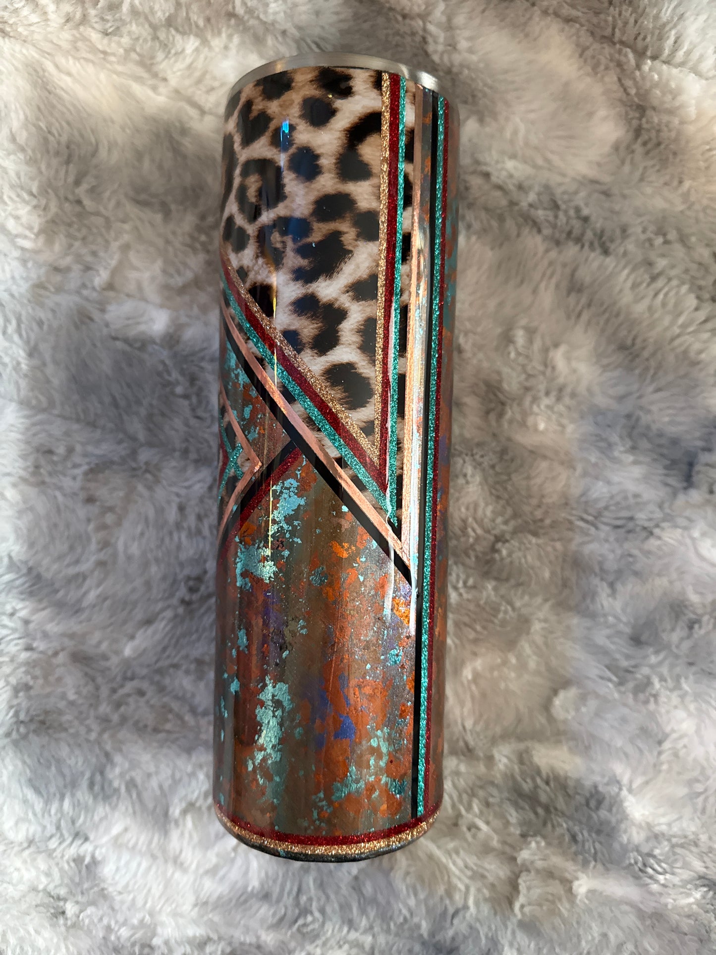 Turquoise & Wild | Western Leopard Tumbler 🤠🐆✨